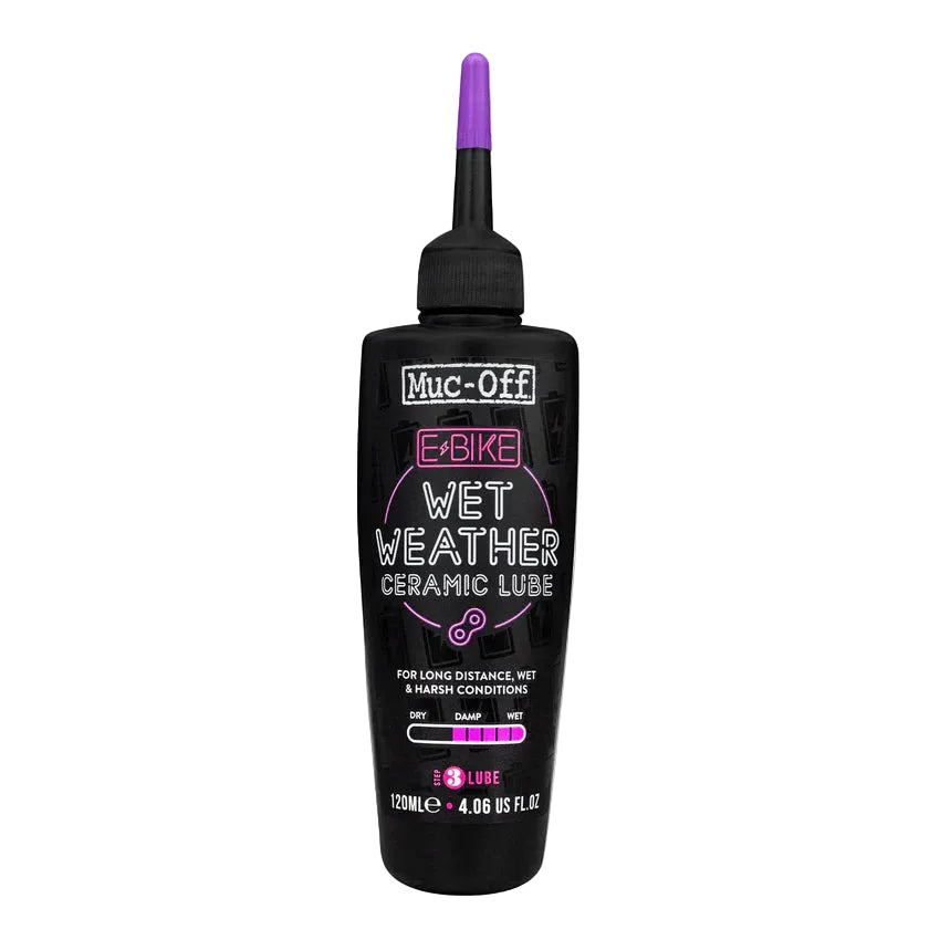 MUC-OFF E-BIKE WET WEATHER nat kettingsmeermiddel (120 ml)