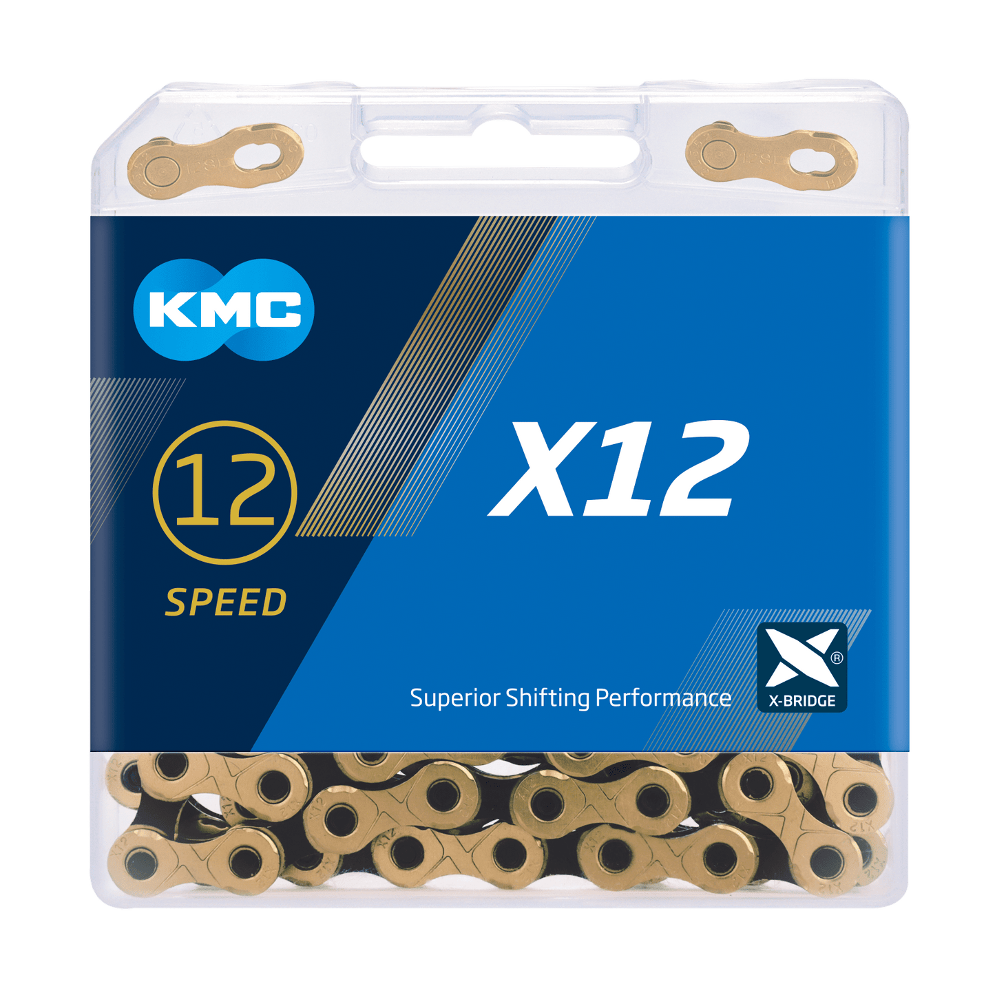 12V-ketting KMC X12 Ti-N Zwart/Goud