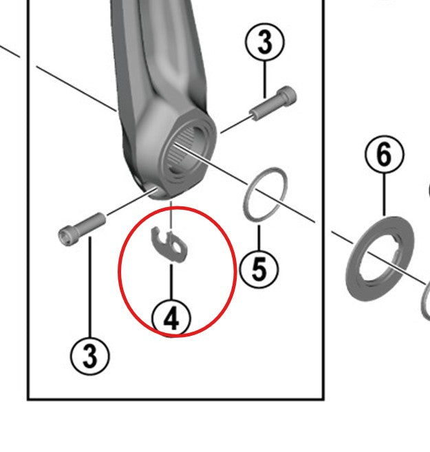 Veiligheidsplaat voor SHIMANO FC-M8100/7100/6100 Linkshandige crank