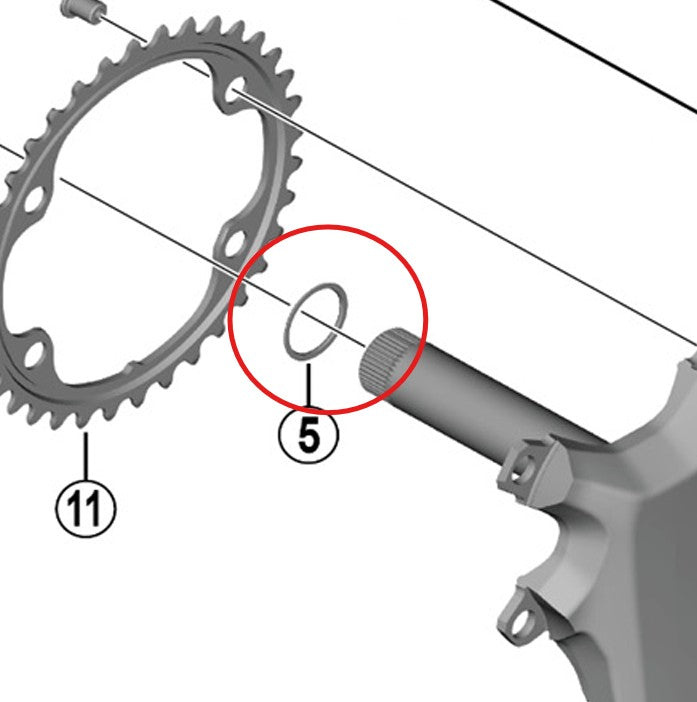 Ring voor SHIMANO FC-R9200/8100 crankstel