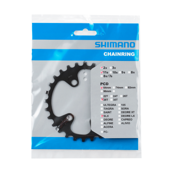 SHIMANO SLX 28T kettingblad voor FC-M7000-11-2/FC-M7000-11-B2 (38-28T)