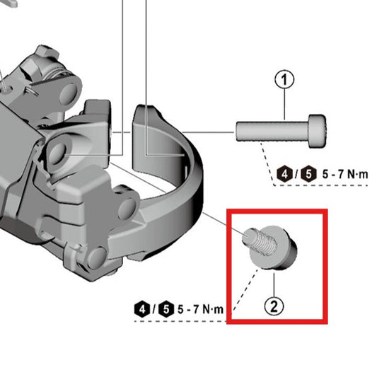 SHIMANO FD-U8010/U6010 kabelbevestigingsschroef (M5x9,2)