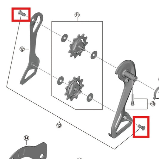 SHIMANO RD-R9250 rolschroeven (x2)