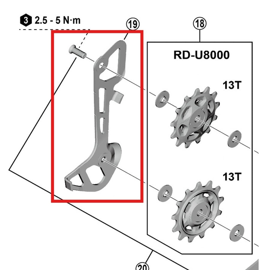 SHIMANO RD-U8000/U6000 GS Interne Achterderailleurkooi