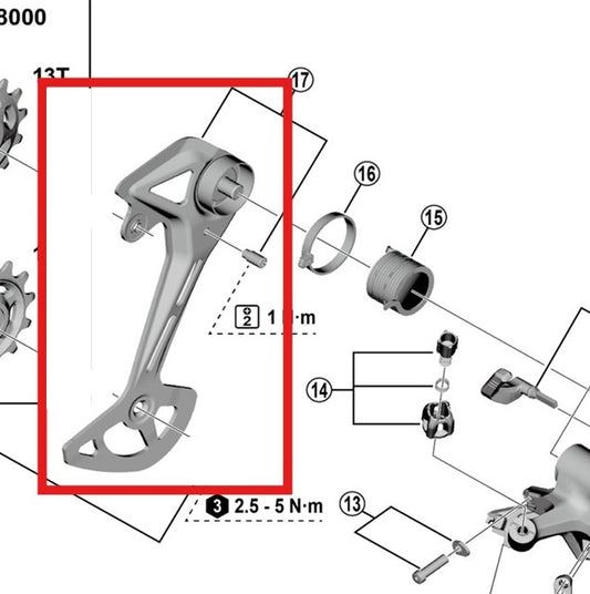 SHIMANO U8000 GS externe gaffel