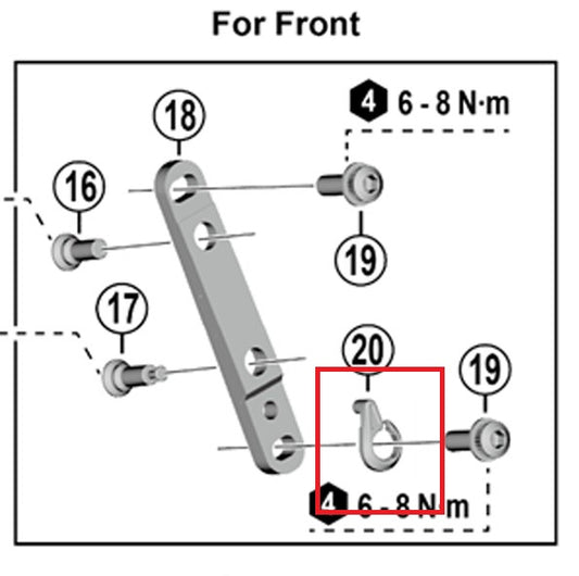 SHIMANO Georiënteerde sluitring voor adapter voor vlakke montage