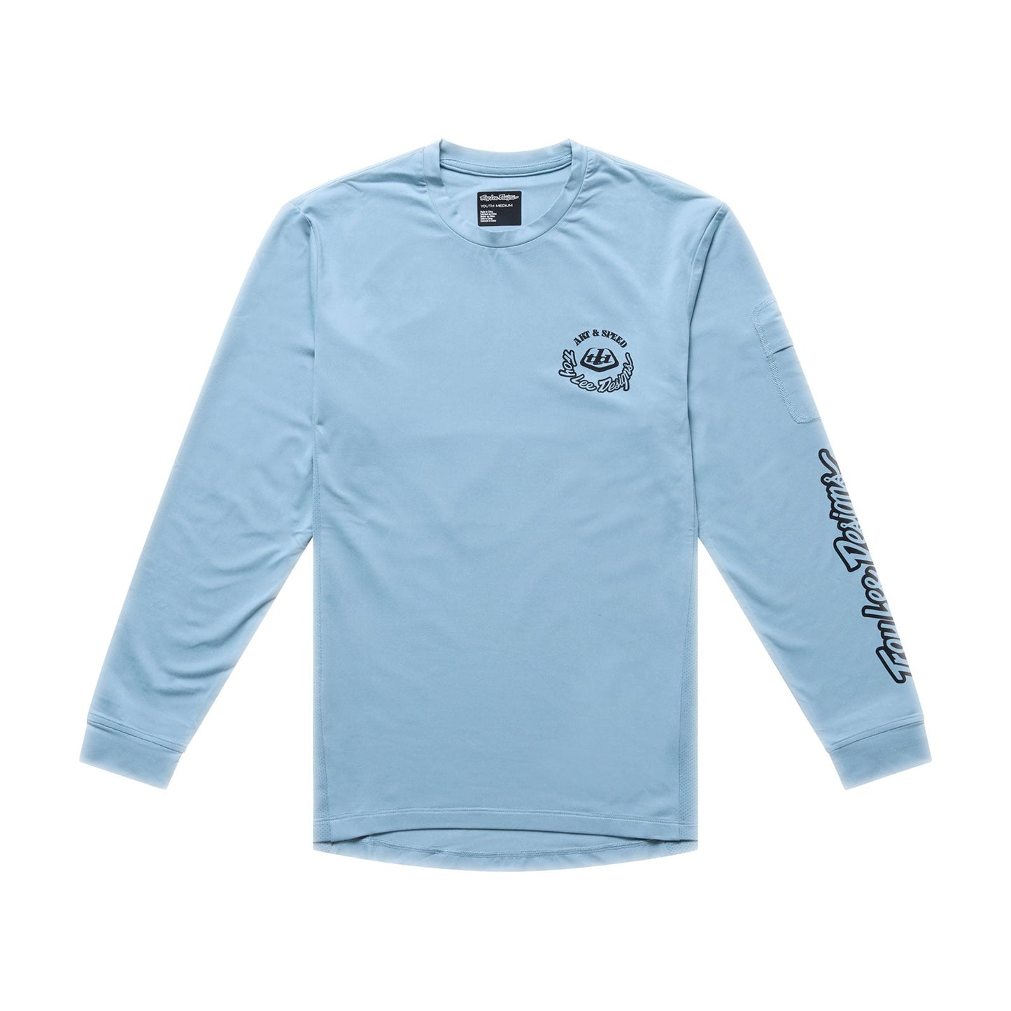 TROY LEE DESIGNS RUCKUS RIDE CARBS Junior Lange Mouw Jersey Blauw