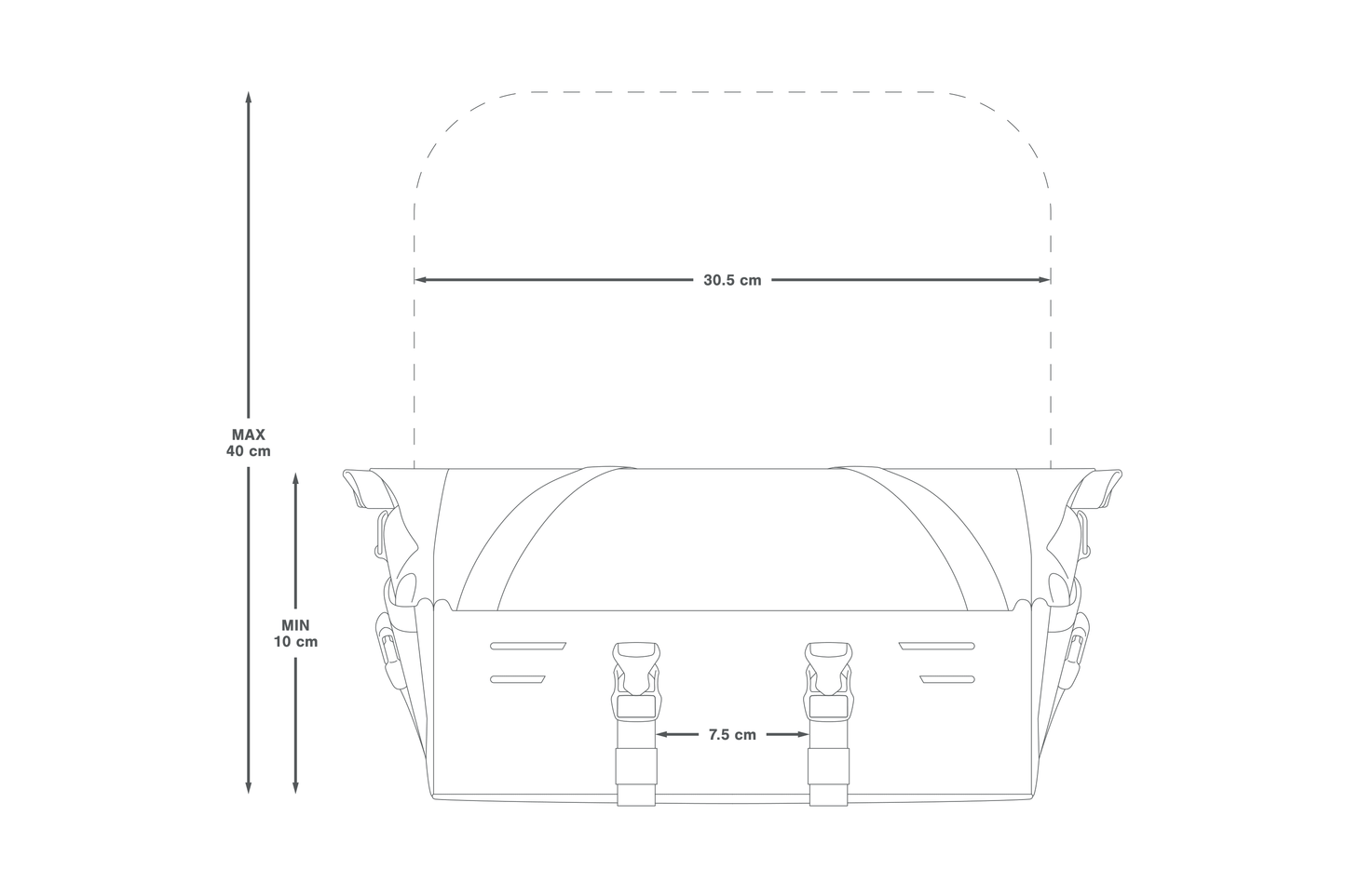 APIDURA EXPEDITION FRONT RACK PACK 20 L Stuurtas Zwart