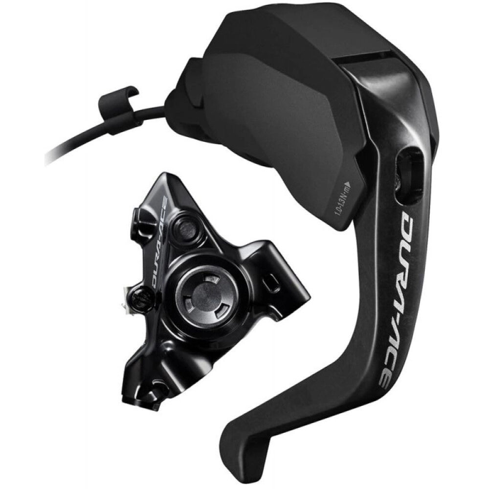 Linkerhendel R9180 en SHIMANO DURA-ACE DI2 R9270 voorremklauw 2x12V Flat Mount zonder remschijf