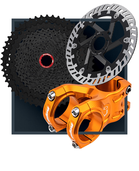 Randapparatuur voor mountainbikes