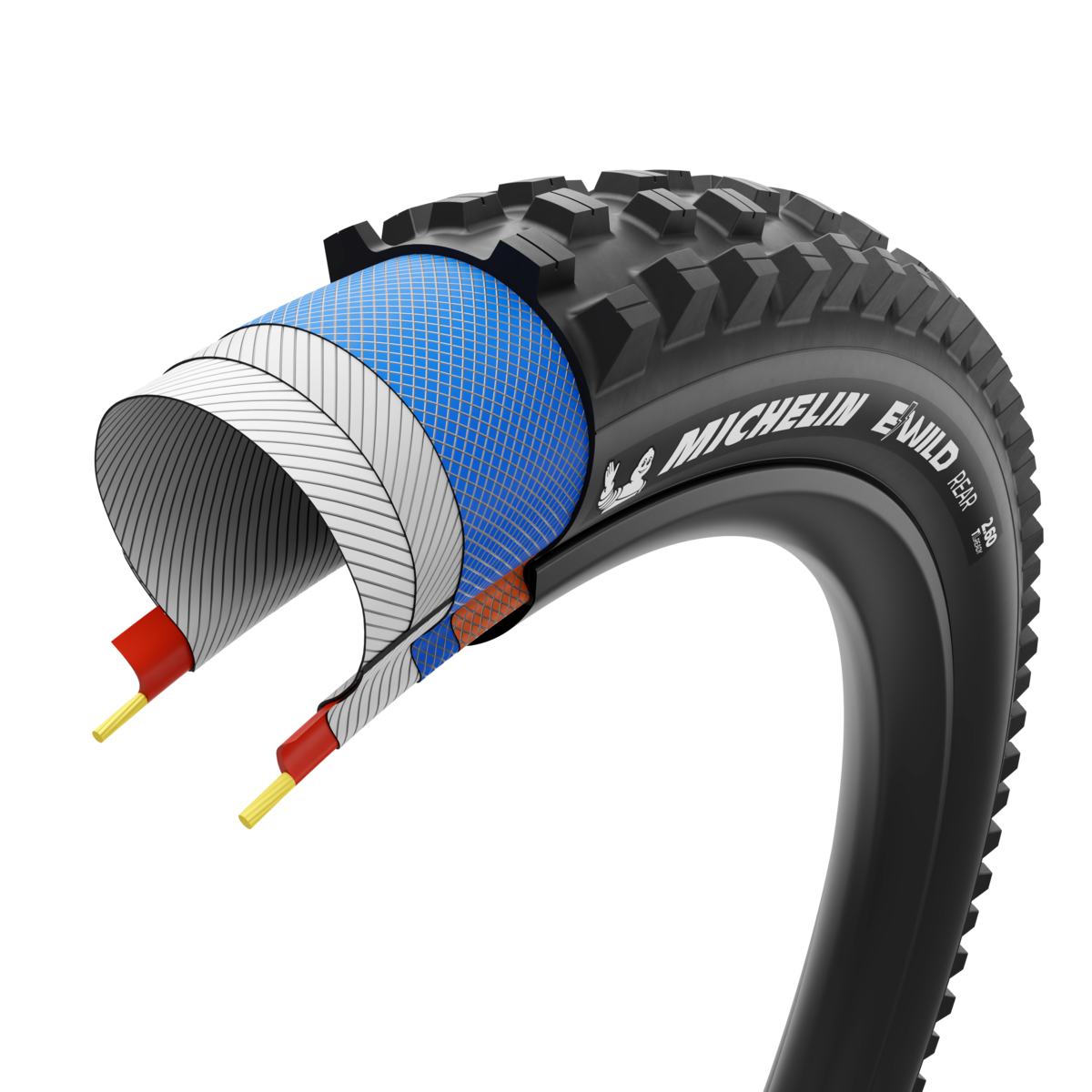 MICHELIN E-WILD REAR 27.5x2.80 Tubeless Ready Soft Black band