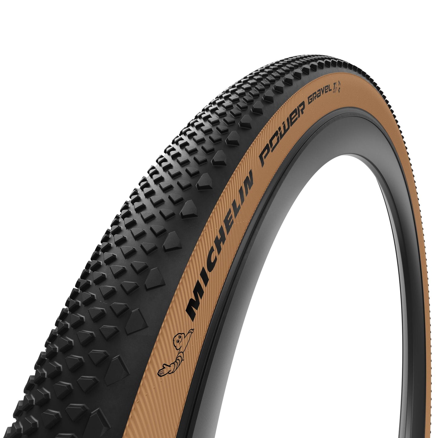 MICHELIN POWER GRAVEL Competition Line 700x57 Tubeless Ready Bruin band