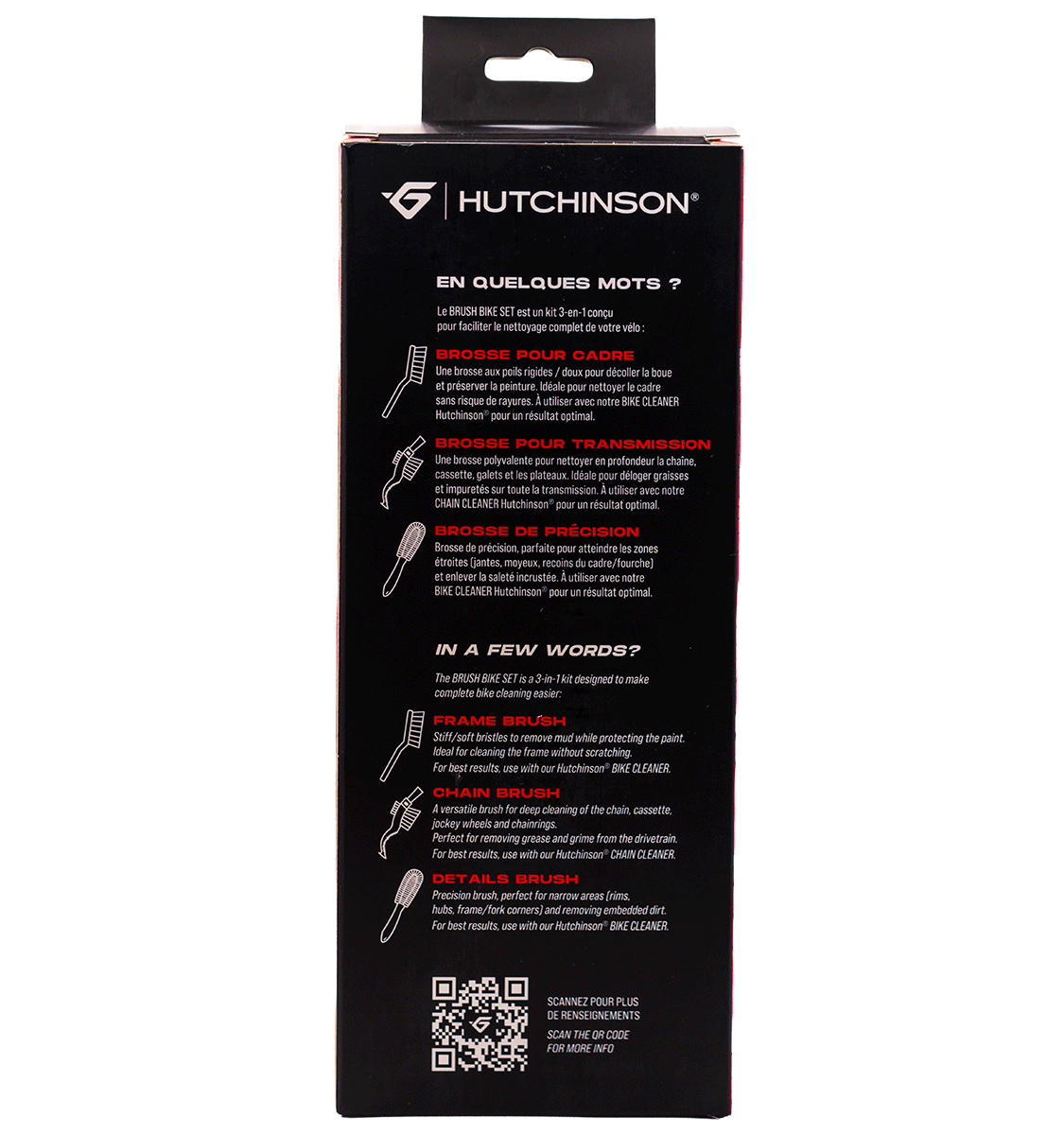 Borstelset HUTCHINSON BRUSH BIKE SET 3 borstels