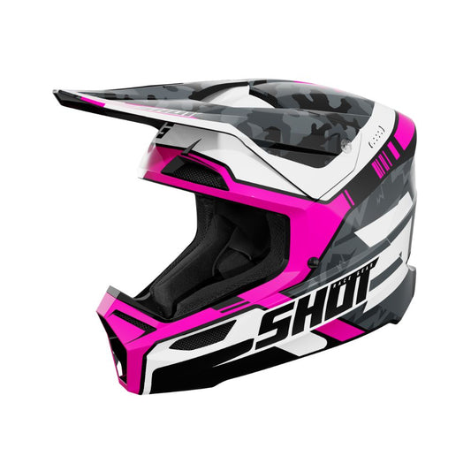 BMX-helm SHOT FURIOUS Flash glanzend roze