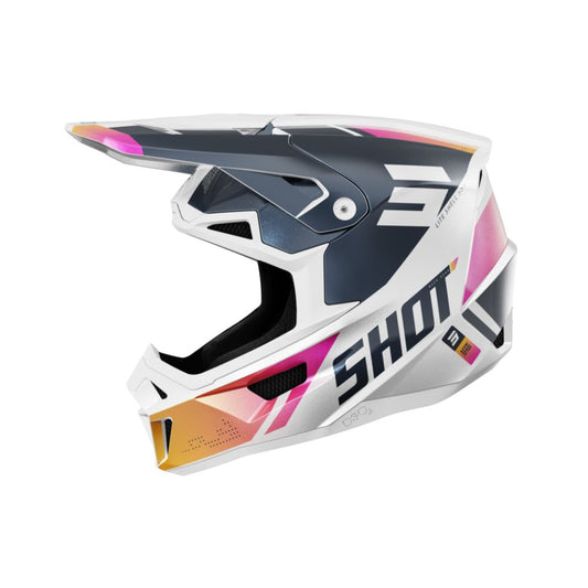 BMX-helm SHOT LITE Ultra Blauw Oranje Roze Parelmoer
