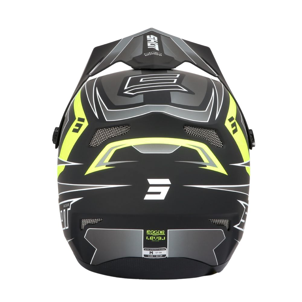 BMX-helm SHOT ROGUE Level Black Neon Yellow Matt
