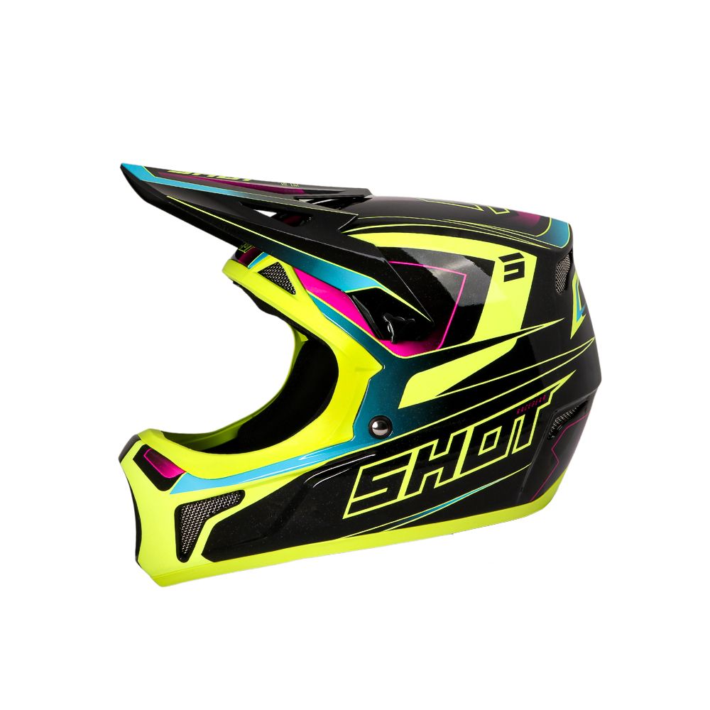 BMX Helm SHOT ROGUE Level Neon Yellow/Pink Pearly