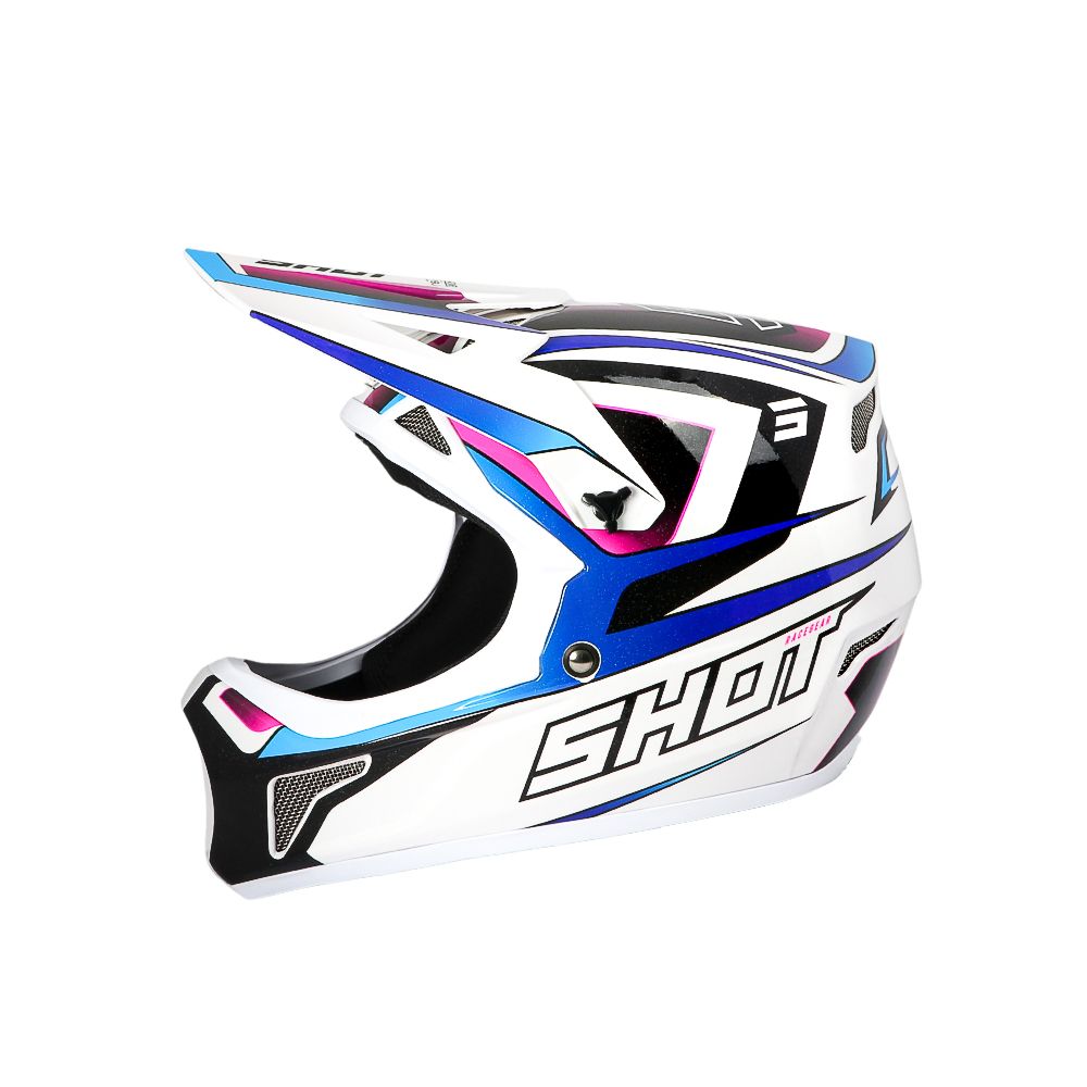 BMX-helm SHOT ROGUE Level White Blue Pearly