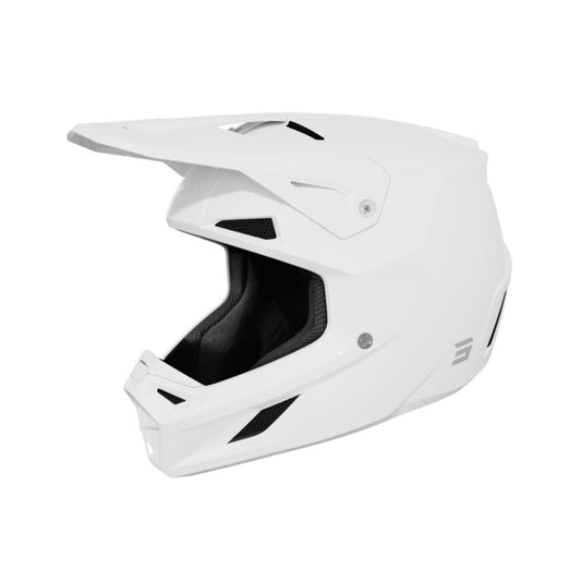 BMX-helm SHOT SPEED effen wit glanzend