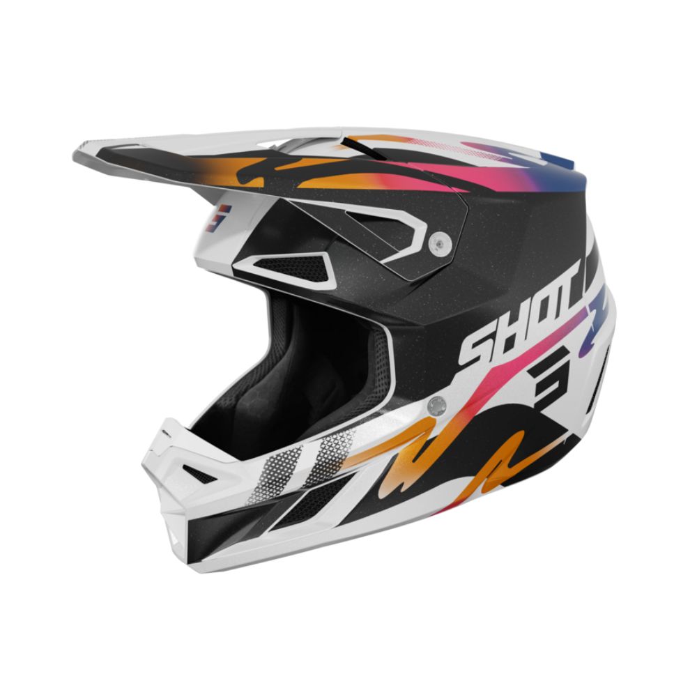 Casque BMX SHOT SPEED Wave Black White Pearly