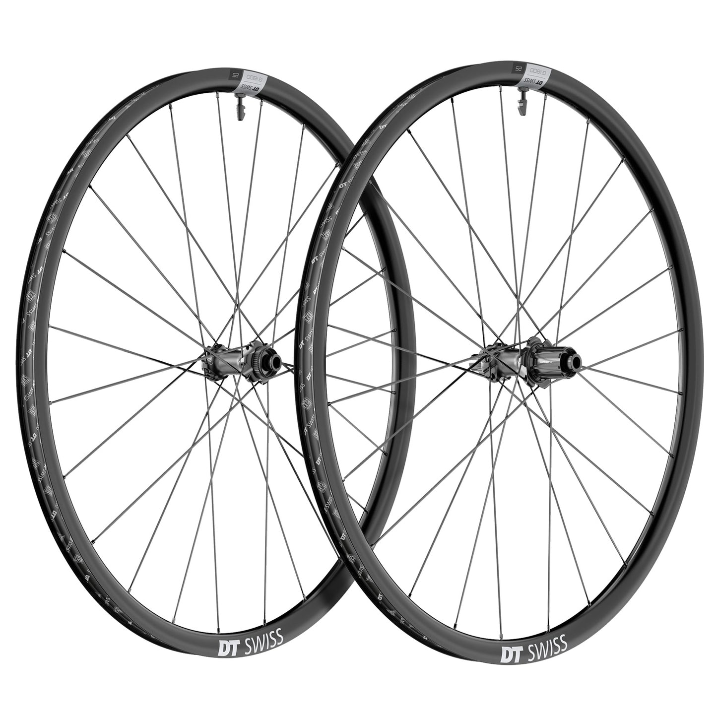 Paar DT SWISS G 1800 SPLINE 25 DISC Tubeless Ready wielen (Center Lock) Dynamo