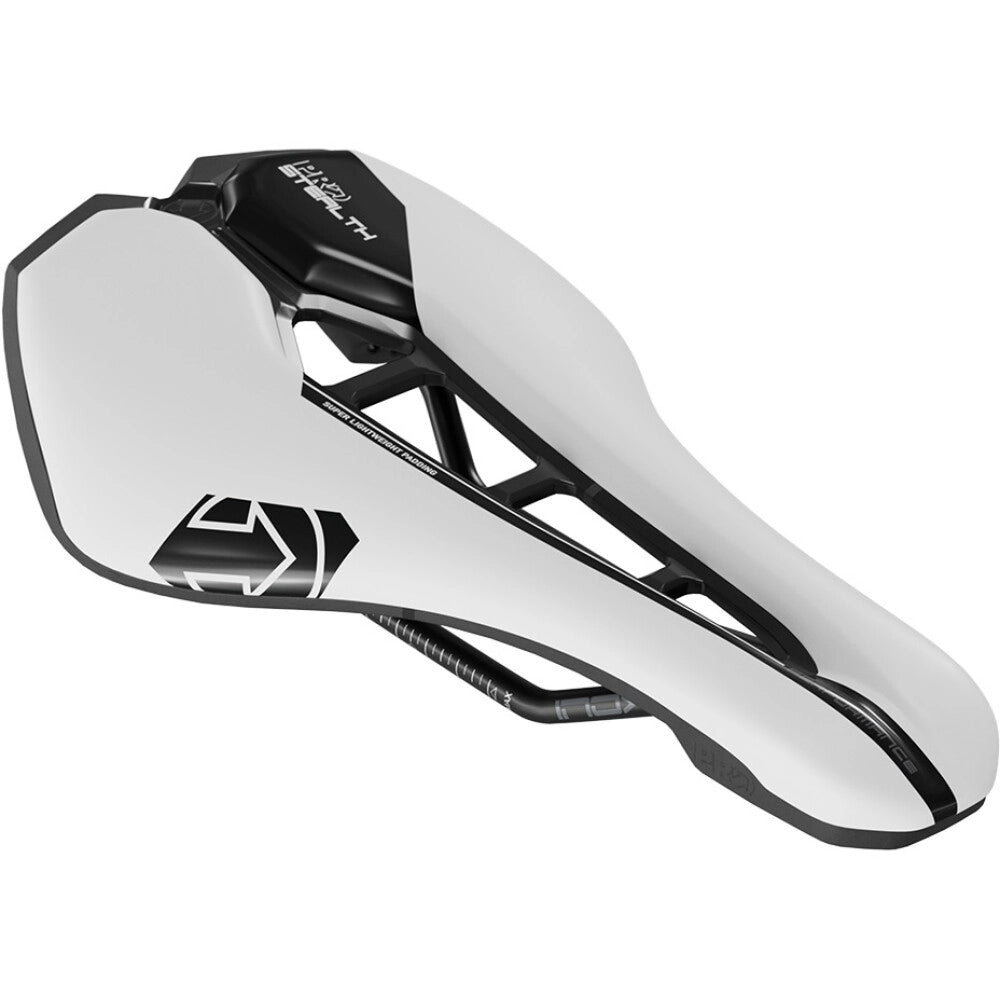 STEALTH PERFORMANCE 142mm PRO-zadel Wit Roestvrijstalen Rails