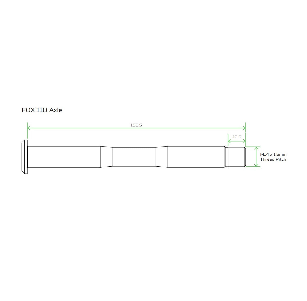 HOPE voorwielas voor FOX vork 36/38 paars