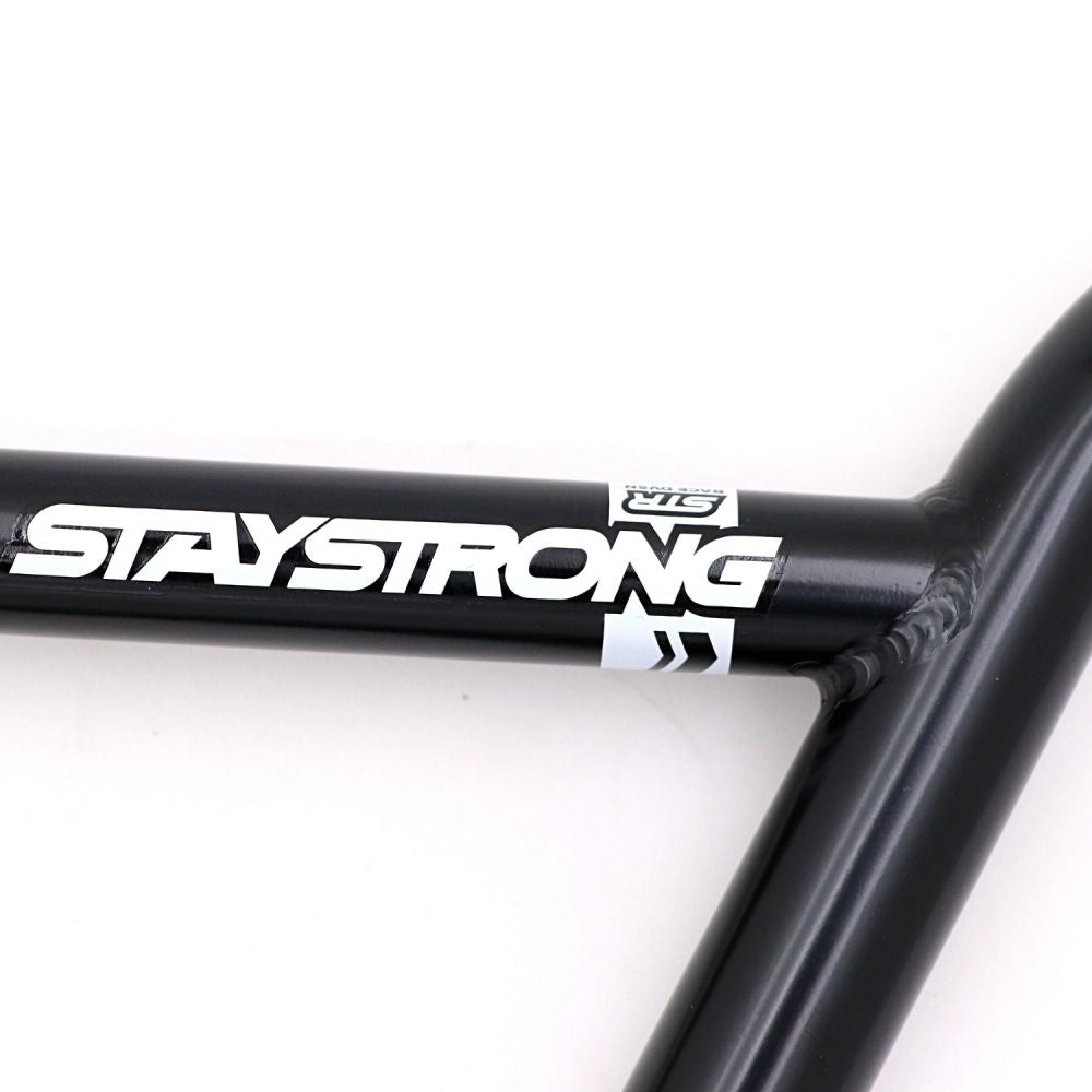 BMX Stuur STAYSTRONG Chevron Straight Race Zwart Ø22.2mm