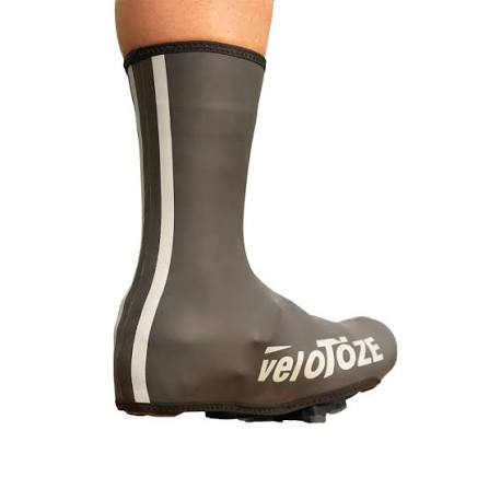VELOTOZE hoge neopreen overschoenen Zwart/Wit