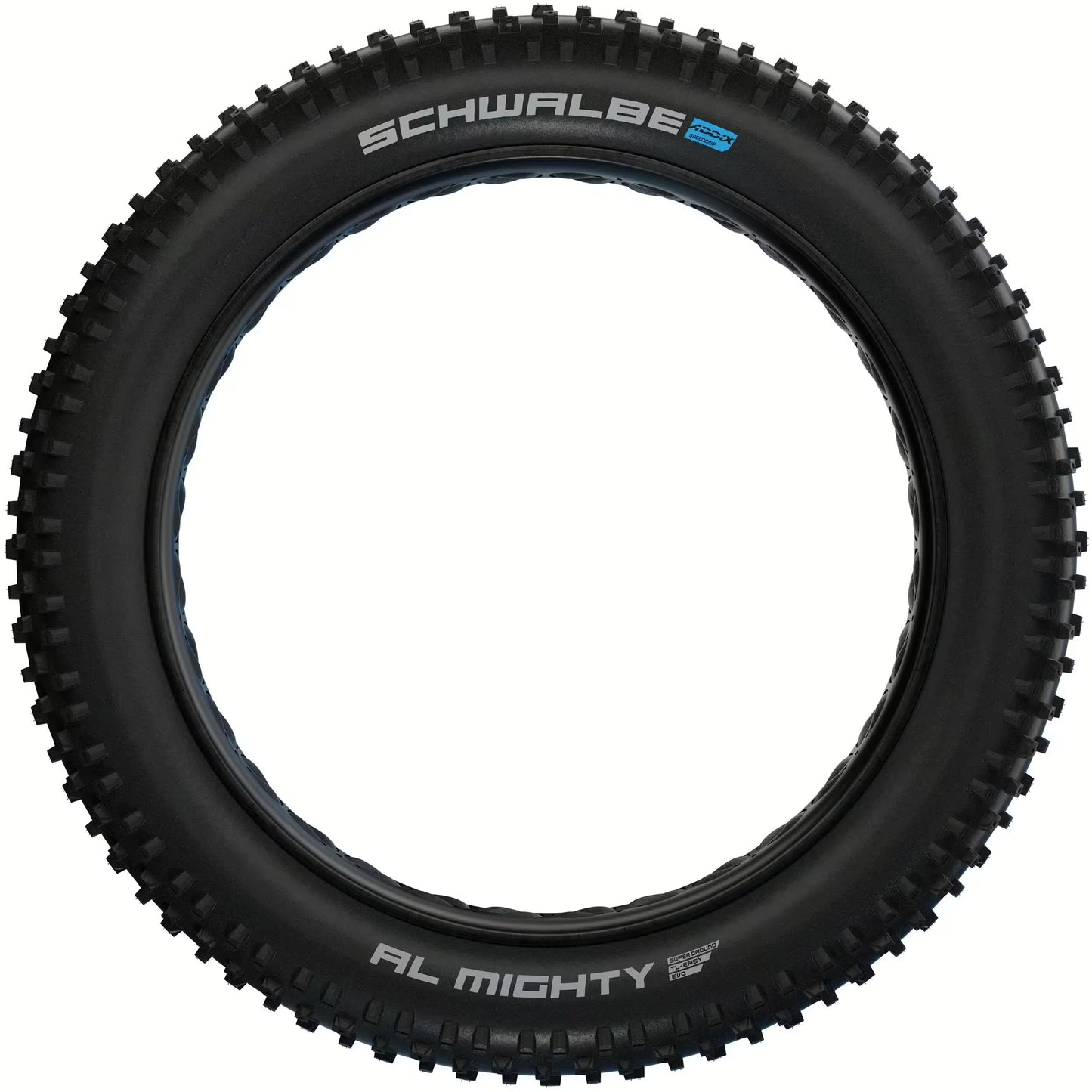 SCHWALBE Al MIGHTY SuperGround Addix-band 26x4,80 Tubeless Easy, soepel, zwart