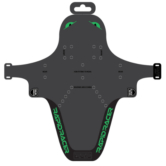 RRP EnduroGuard spatborden - Standaard (vorken 80 tot 120mm) Zwart/Fluoriserend groen