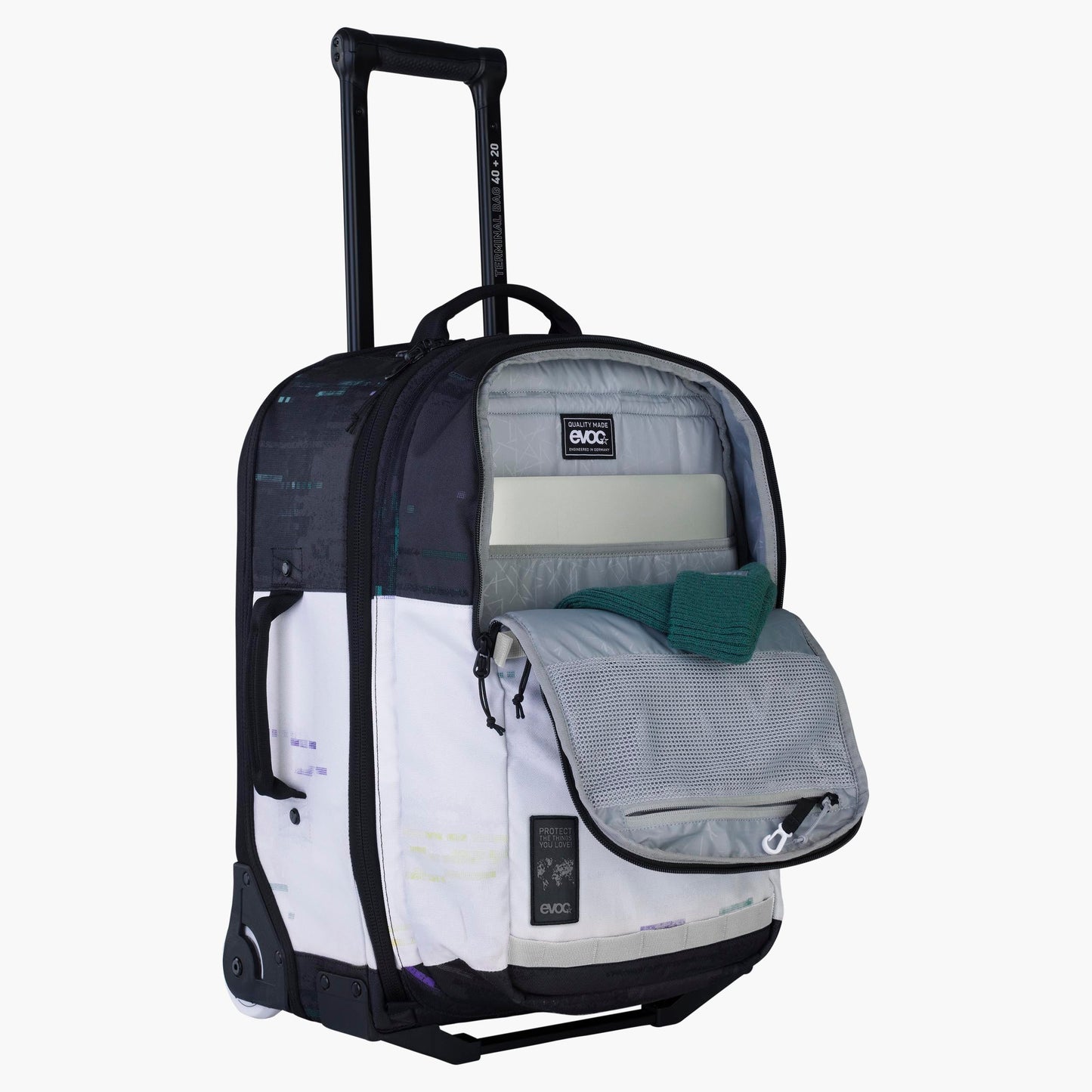 EVOC Trolley koffer 40L +20L Zwart/wit