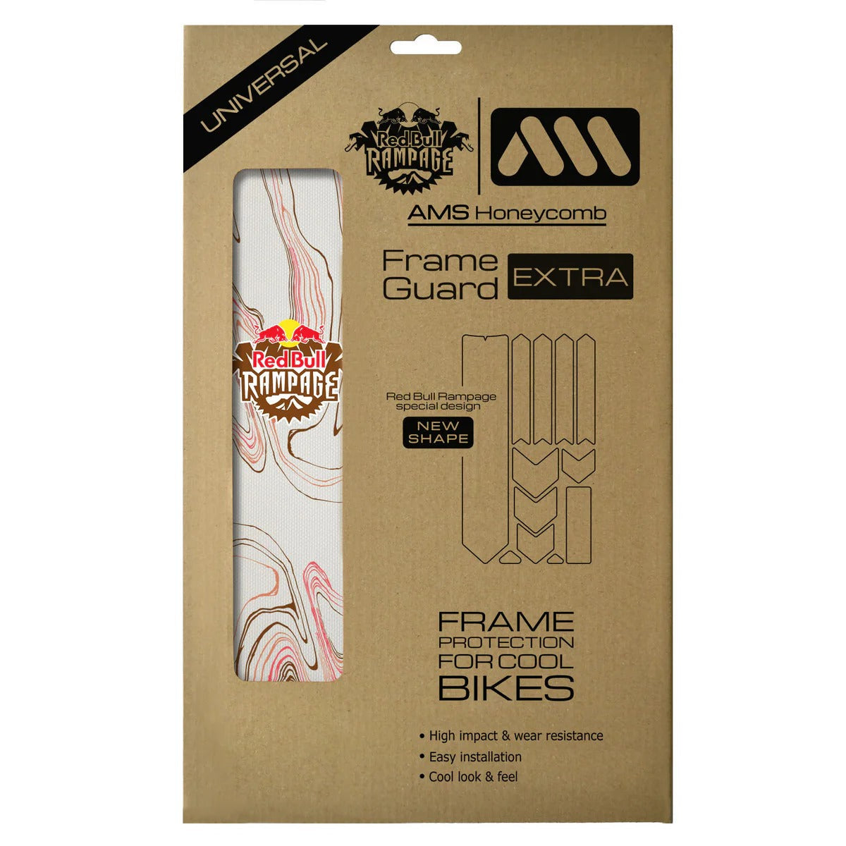 Zelfklevende framebeschermer voor ALL MOUNTAIN STYLE EXTRA Red Bull Rampage Ridgeline Bruin