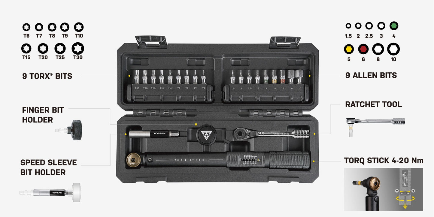 Torq TOPEAK STICK PRO momentsleutel (4-20 Nm)