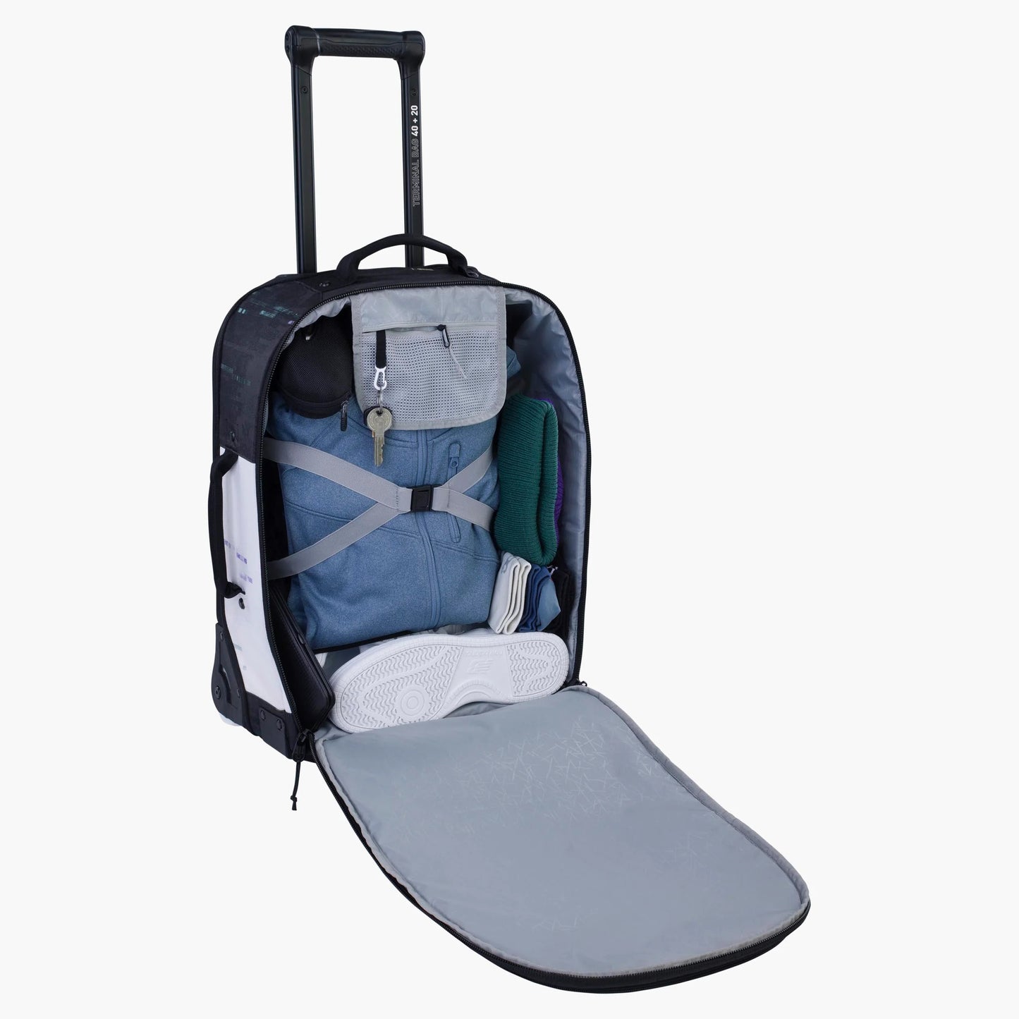 EVOC Trolley koffer 40L +20L Zwart/wit