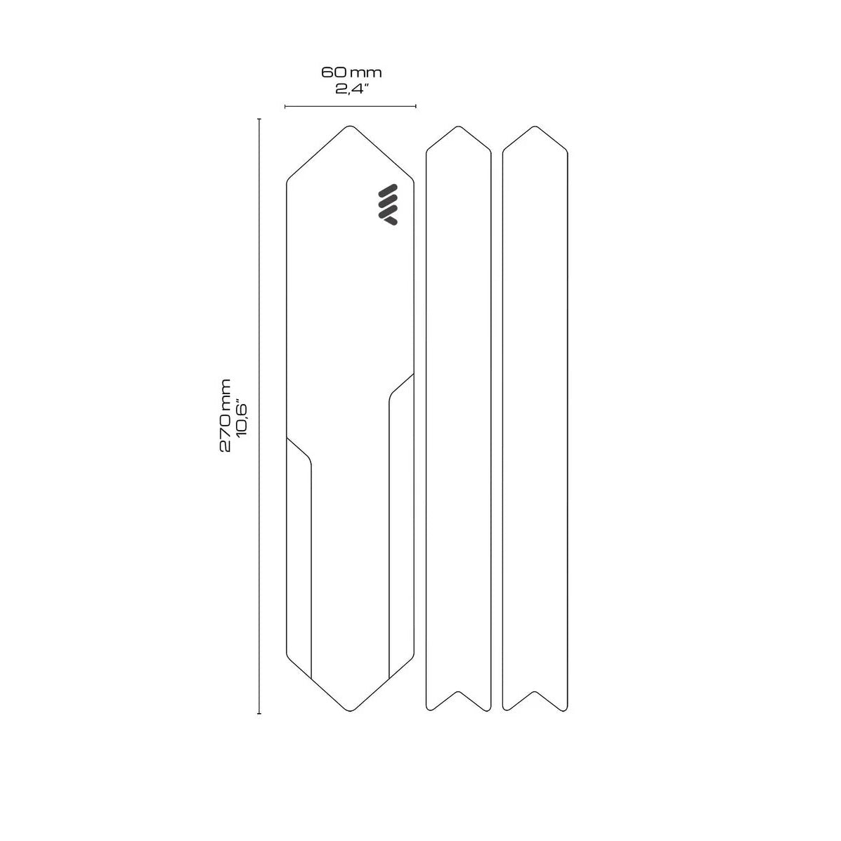 Zelfklevende bescherming voor ALLE MOUNTAIN STYLE Onderstellen/Caubans Zwart