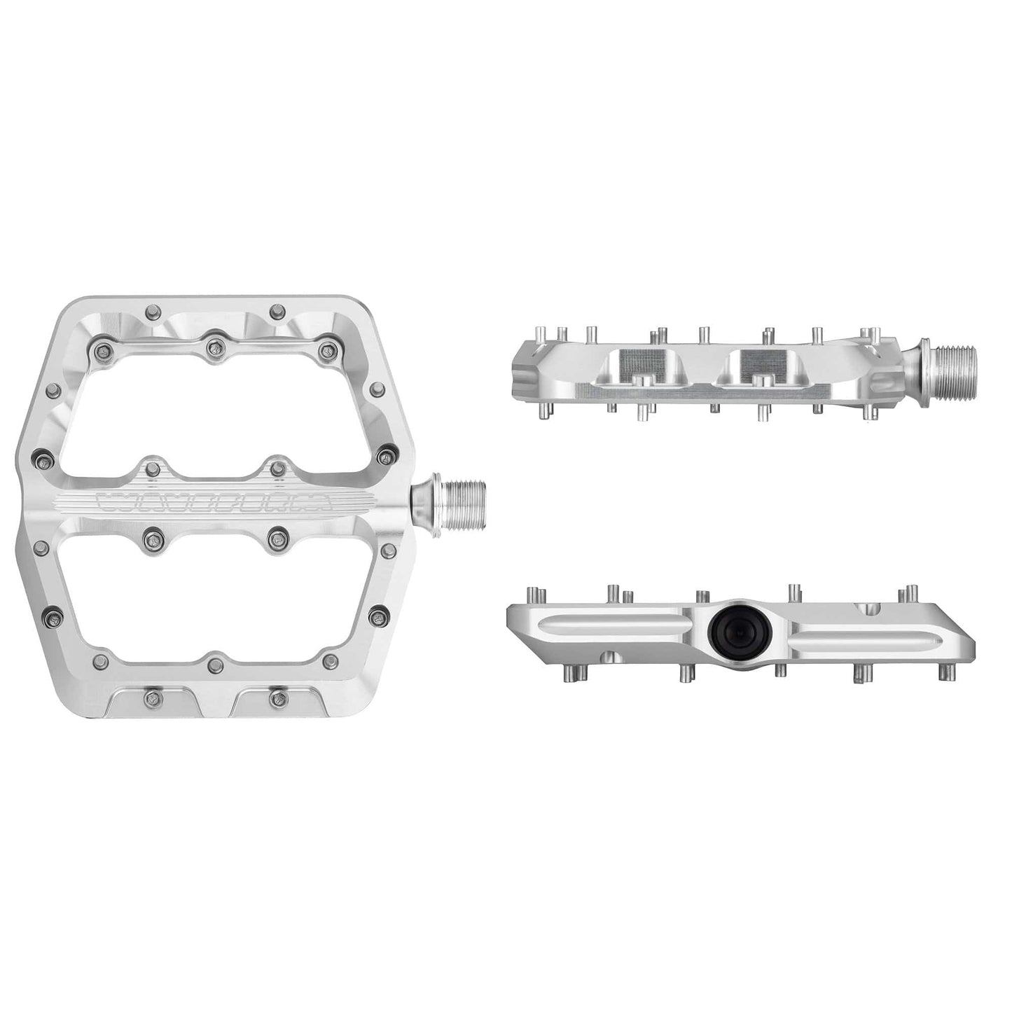 WOLF TOOTH WAVEFORM brede platte pedalen, zilver