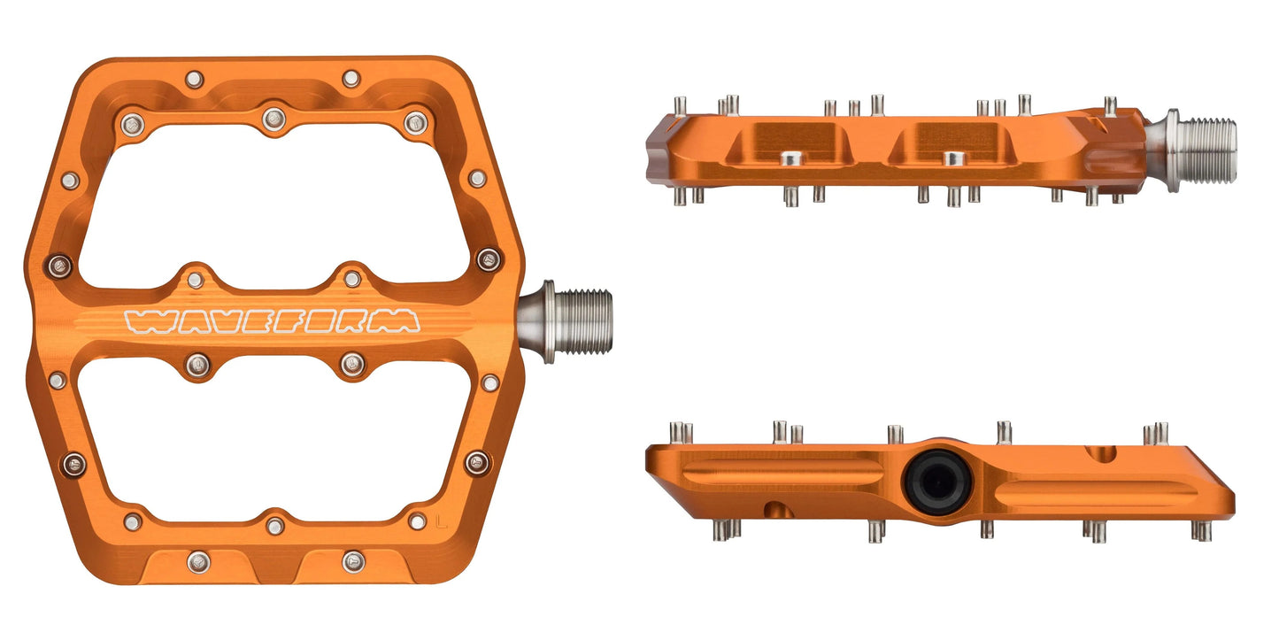 WOLF TOOTH WAVEFORM platte pedalen, groot, oranje