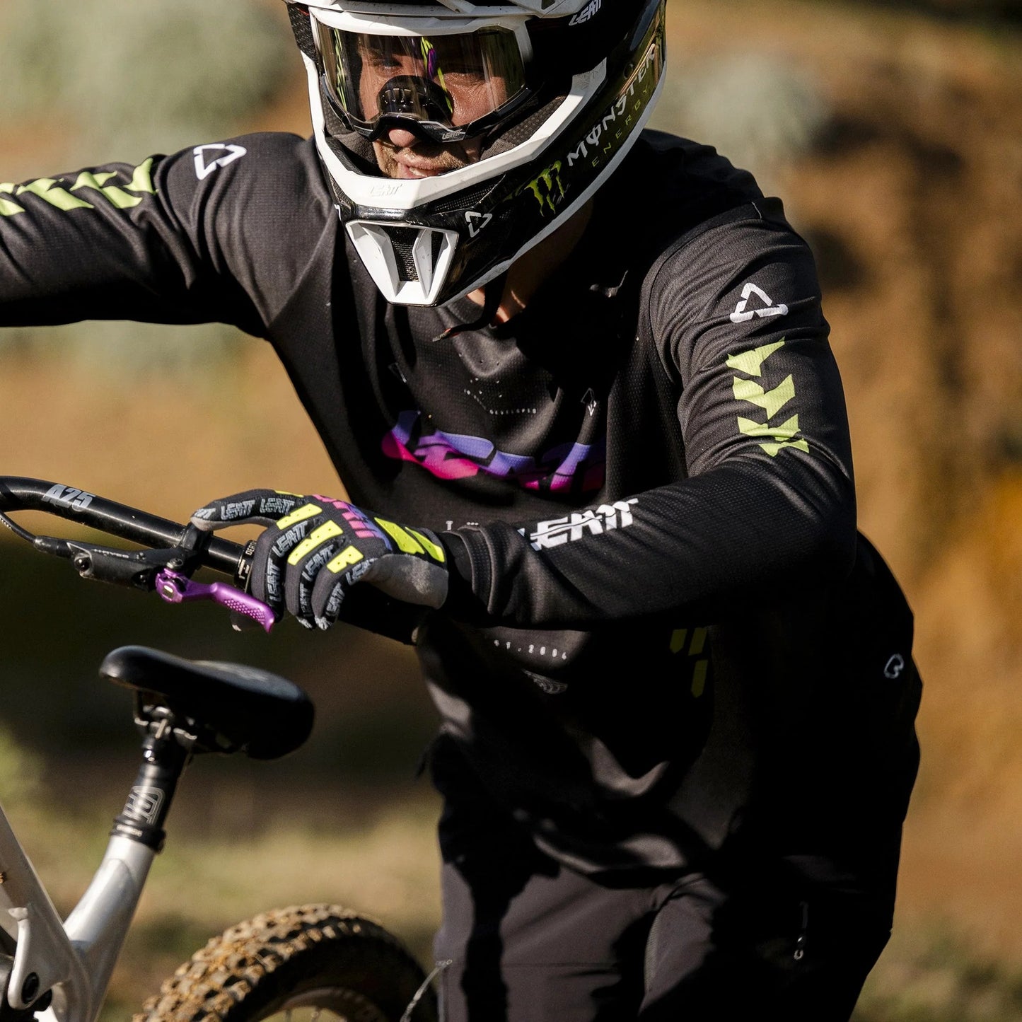 LEATT MTB GRAVITY 4.0 Lange Mouw Trui Zwart/Paars