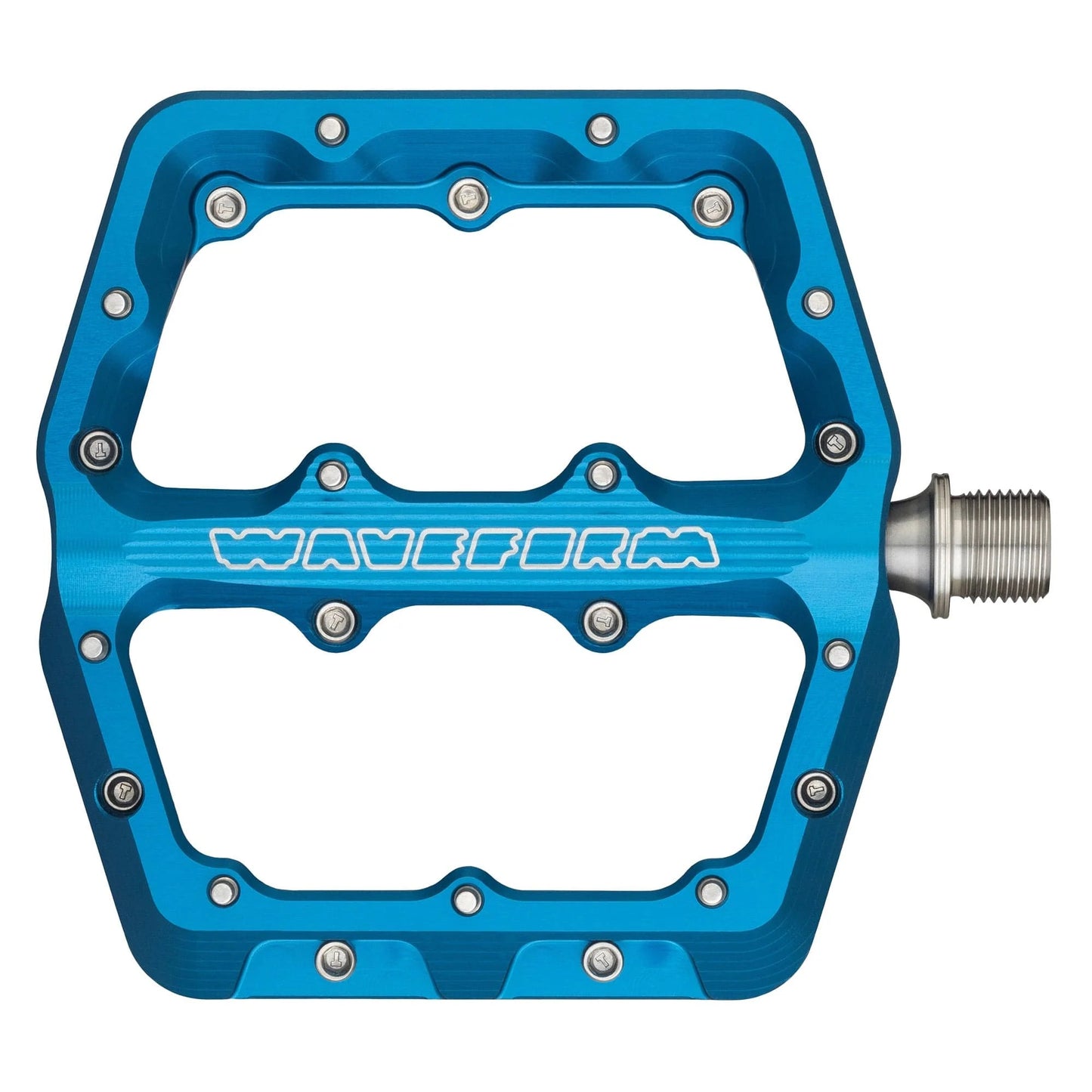 WOLF TOOTH WAVEFORM platte pedalen, groot, blauw