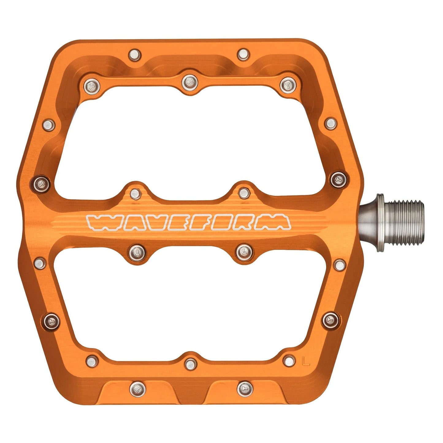 WOLF TOOTH WAVEFORM platte pedalen, groot, oranje