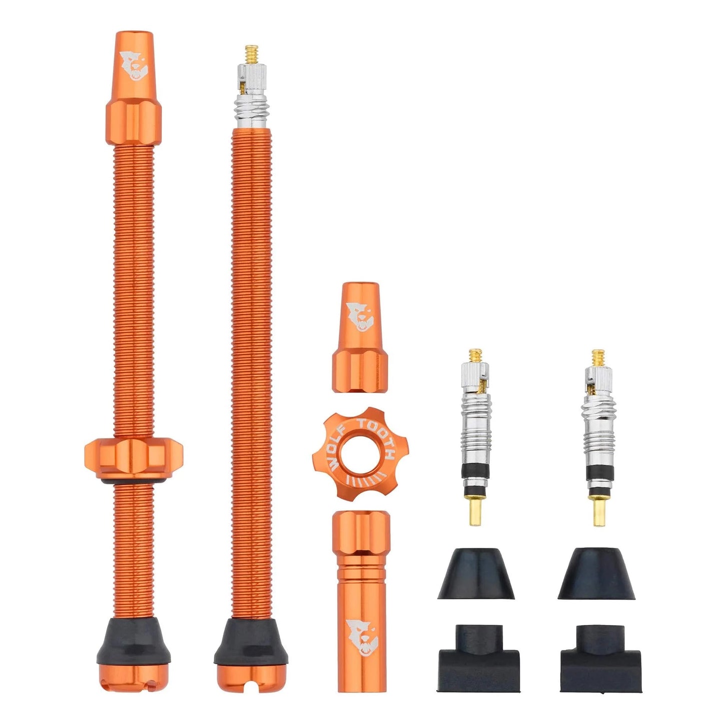 Set van 2 WOLF TOOTH oranje binnenbandloze ventielen