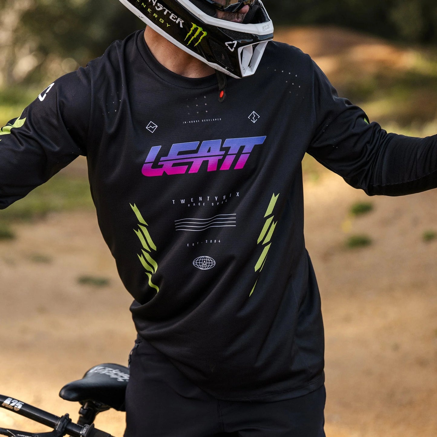 LEATT MTB GRAVITY 4.0 Lange Mouw Trui Zwart/Paars
