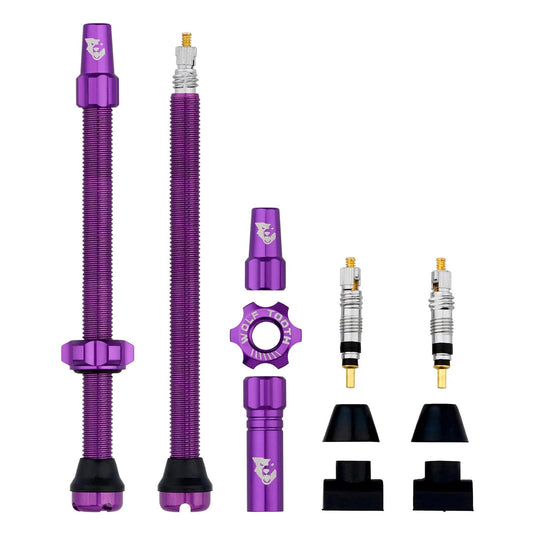 Set van 2 WOLF TOOTH binnenbandloze ventielen Violet