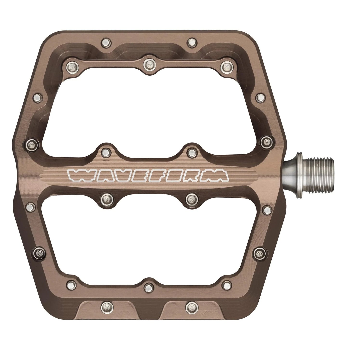 WOLF TOOTH WAVEFORM platte pedalen, Large, Espresso