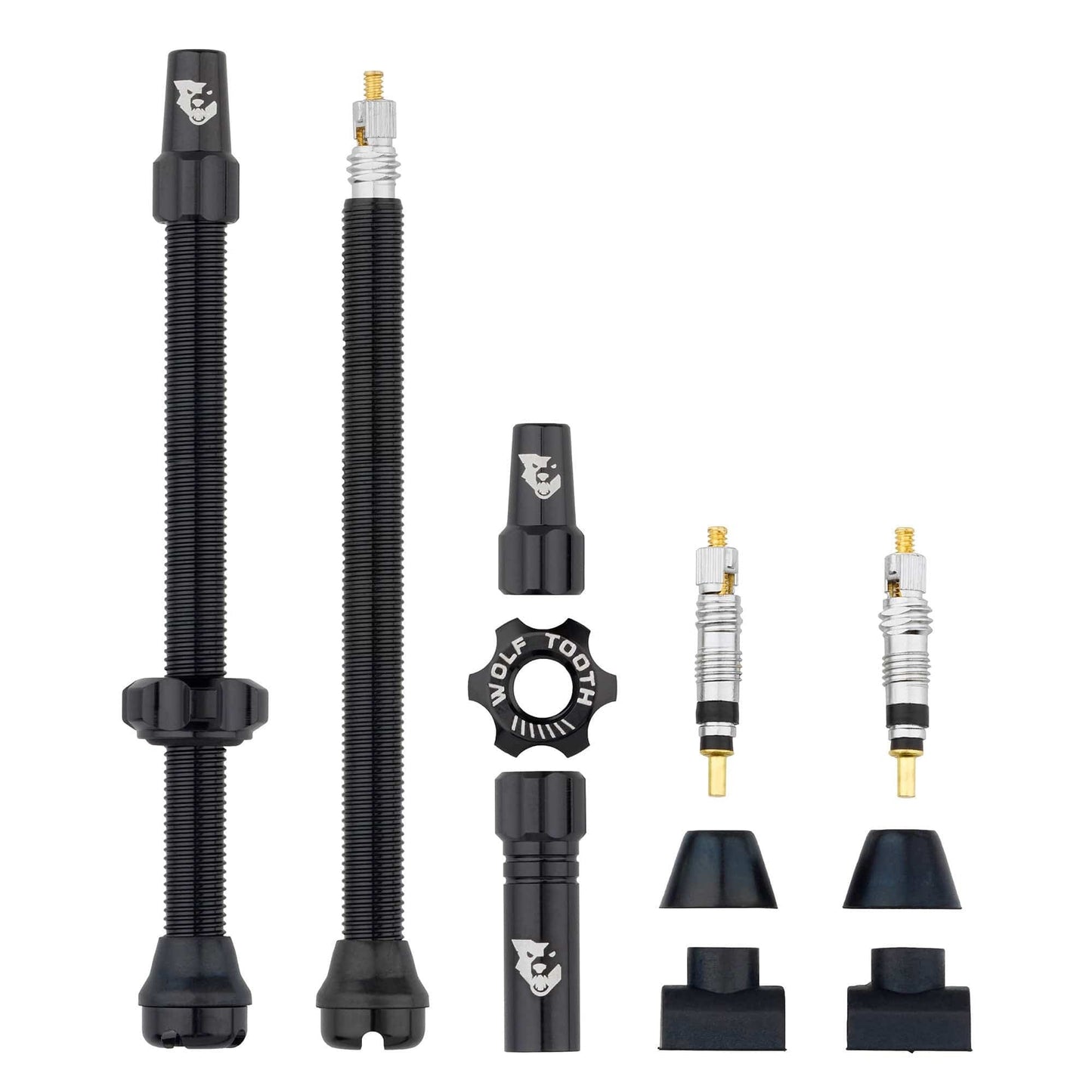 Set van 2 WOLF TOOTH binnenbandloze ventielen zwart