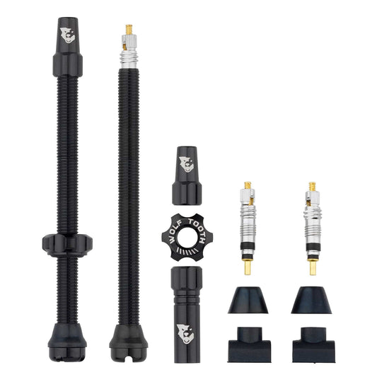 Set van 2 WOLF TOOTH binnenbandloze ventielen zwart