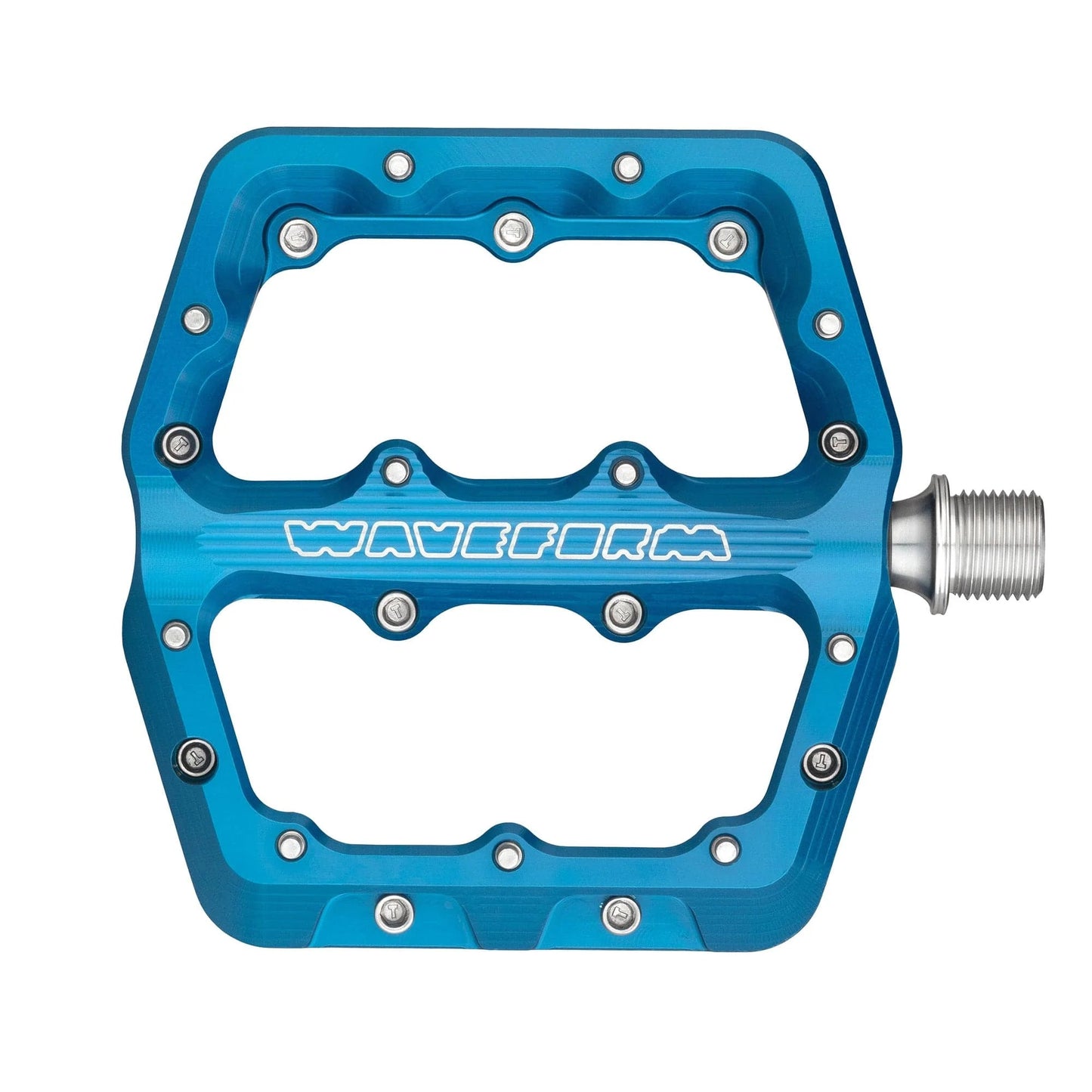 WOLF TOOTH WAVEFORM platte pedalen, groot, blauw