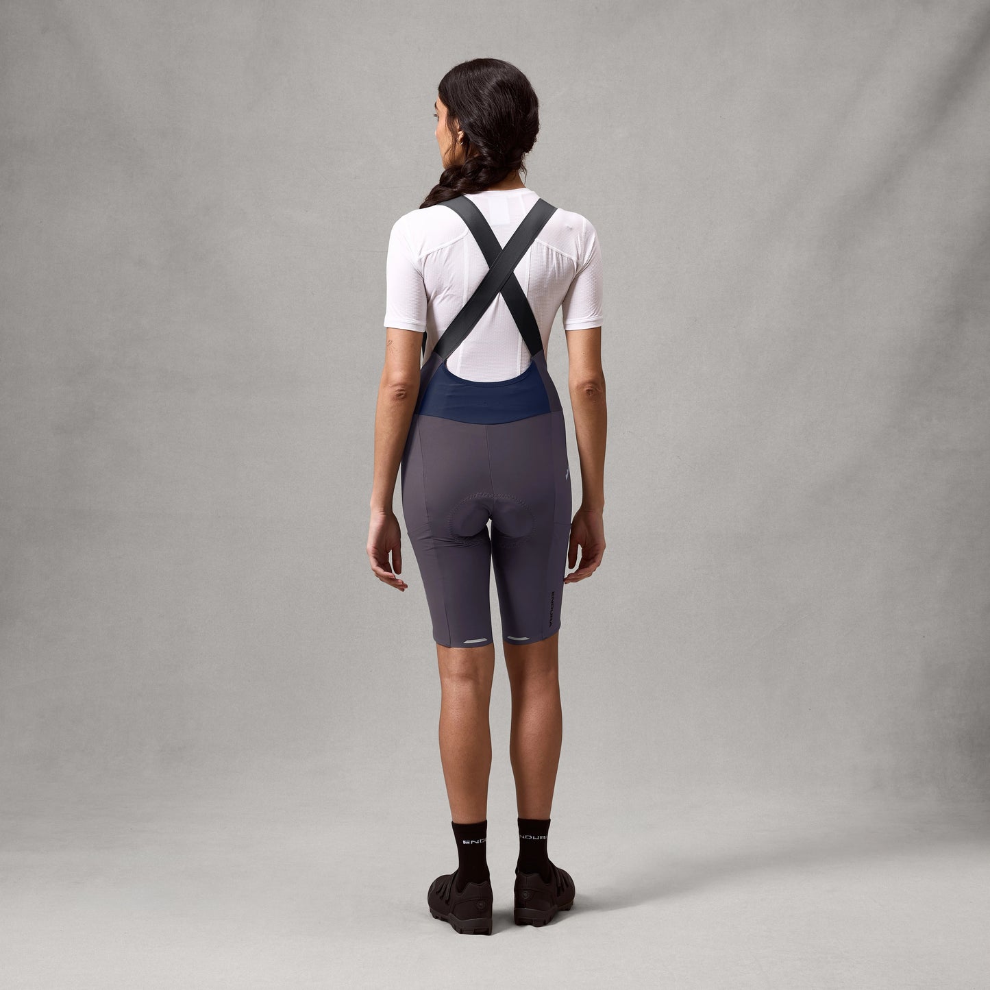 Dames ENDURA ALLTRACK RIDE Carbon Grijs Bib Tight