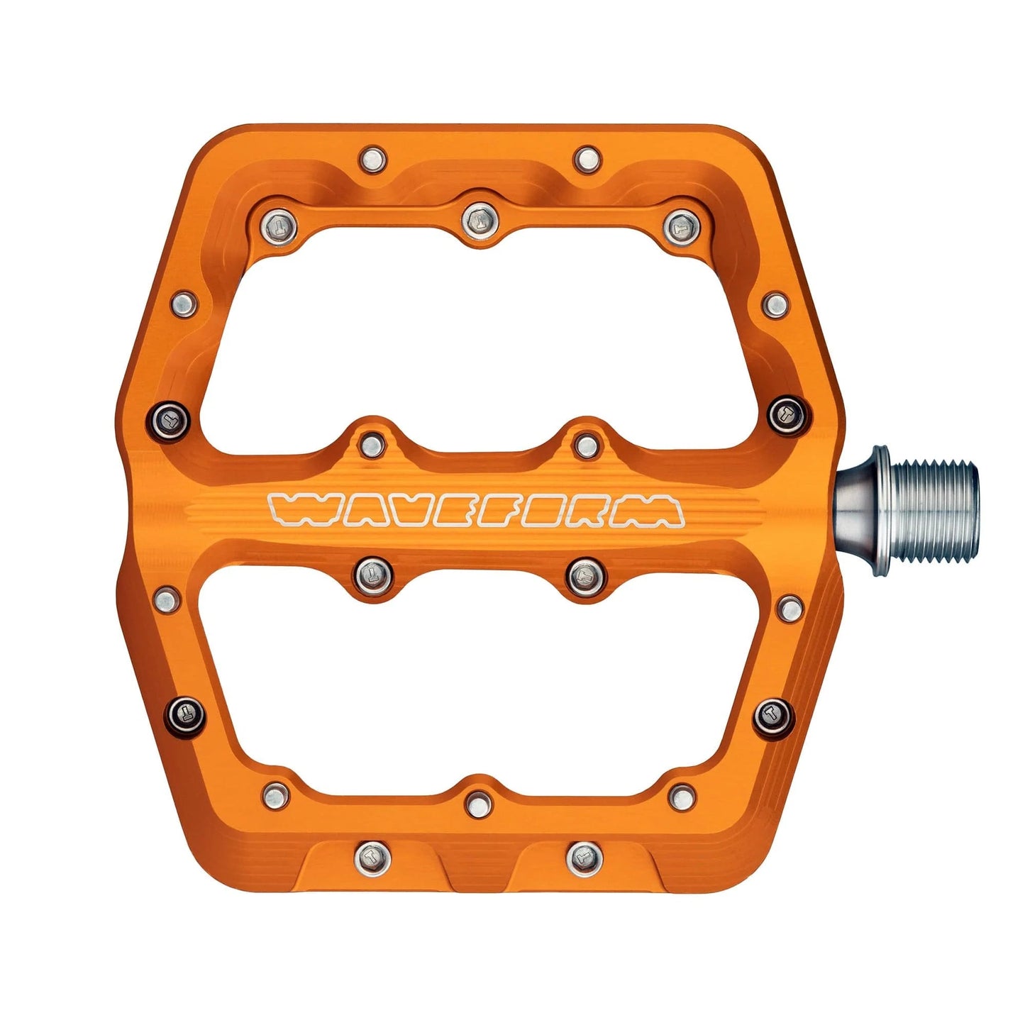 WOLF TOOTH WAVEFORM platte pedalen, groot, oranje